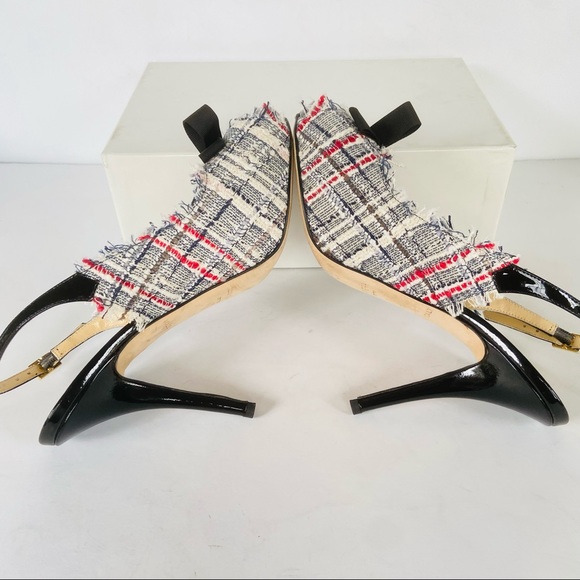 Kate Spade black white tweed heels  8 - Picture 6 of 15